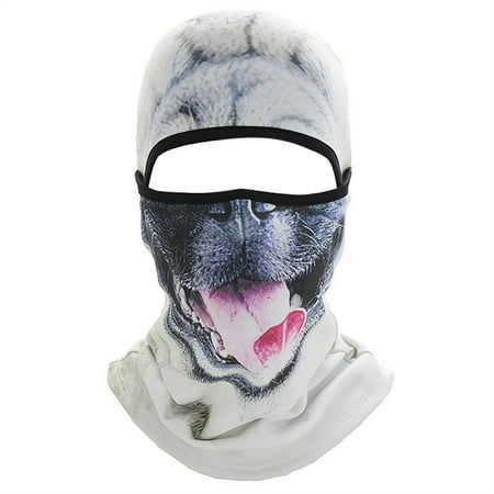 DGTVVR Balaclava Mask 3D Print Full Face Mask Cooling Neck Gaiter Sun Protection Face Cover Mask Windproof Ski Mask White White
