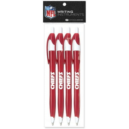 NFL Kansas City Chiefs Stratus Pen (4 Pack), One Size, Multicolor