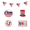 thumbnail image 2 of IUAMXWU 5Pcs 4th of July Independence Day Tiered Tray Decor Set Patriotic USA Flag Wooden Signs Red White Blue Rustic Farmhouse Ornaments for Home Kitchen Table Shelf Holiday Party Summer Decor, 2 of 4