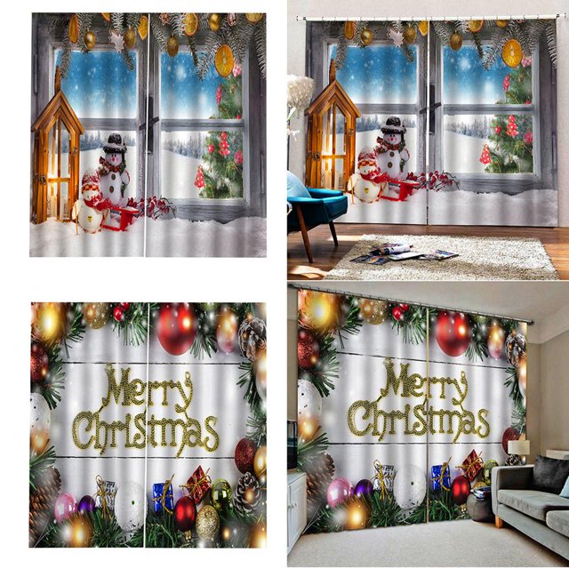 Cortinas de Navidad Macarena Paneles de cortina de ventana 140x100cm