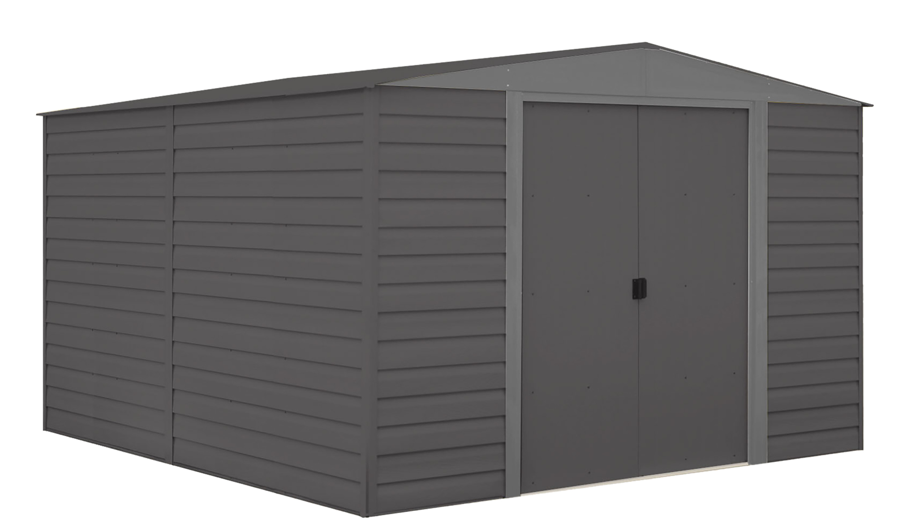 Arrow 10 x 12 ft. Steel Storage Shed, Emery Gray