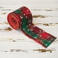 thumbnail image 2 of LQPWZU 1 Rolls Christmas Wired Ribbon for Gift Wrapping, Red and White Striped Ribbons for Crafts/Christmas Tree/Wreaths/Bow Decorations, 2.5" Wide x 5 Yards, 2 of 6
