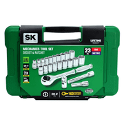 SK 1/2 Green Finish Mechanic Tool Set, 23 Piece, 23 Pack