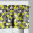 thumbnail image 3 of Ambesonne Mustard Yellow Valance Pack of 2, Modern Box Cubes, 54"X12", Mustard Yellow, 3 of 5