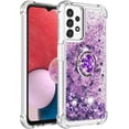 thumbnail image 4 of for Samsung Galaxy A13 4G (Not 5G) Glitter Case with Ring Holder, Bling Sparkle Floating Liquid Soft TPU Cushion Fashion Clear Case Cover for Samsung Galaxy A13/A13 4G Lite  Purple, 4 of 14