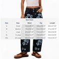 thumbnail image 6 of Juesizh Jeans for Women Cute Print Bohemian Jeans Trendy Comfy Button High Waist Denim Pants, S-2XL, 6 of 6