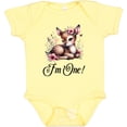 thumbnail image 3 of Inktastic 1st Birthday Cottagecore Baby Girl Deer Girls Baby Bodysuit, 3 of 5