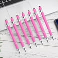 thumbnail image 3 of 12 Pieces Pink Ballpoint Pen with Stylus Tip, 2 in 1 Stylus Stylish Pen, Premium Metal Stylus Pen for Touch Screens, Black Ink, 1.0 mm Medium Point, 3 of 8