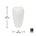 thumbnail image 2 of Umbra 2.4 gal Twirla Polypropylene Swing-Top Lid Bathroom Trash Can Garbage Can, White, 2 of 17