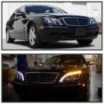 thumbnail image 2 of Spec-D Tuning LED Turn Signal Black Projector Headlights Compatible with 1998-2006 Mercedes-Benz W220 S-Class, Left + Right Pair Headlamps Assembly, 2 of 7