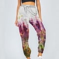 thumbnail image 2 of Pantalones de cintura elástica con estampado informal a la moda para mujer, pantalones largos rectos, pantalones de chándal Fridja  alkflakhf32409, 2 of 5