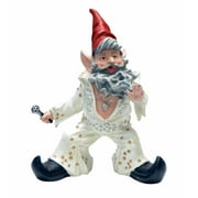 Homestyles "Vegas" the Look-A-Like Elvis King of Rock n Roll Gnome Collectible Large Outdoor Garden Statue 14"H