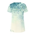 thumbnail image 4 of EINCcm Womens Summer Bohemian Tops Trendy Short Sleeve Floral Blouse Tops Dressy Casual Cute Tunic TShirts Irregular Hem, 4 of 5