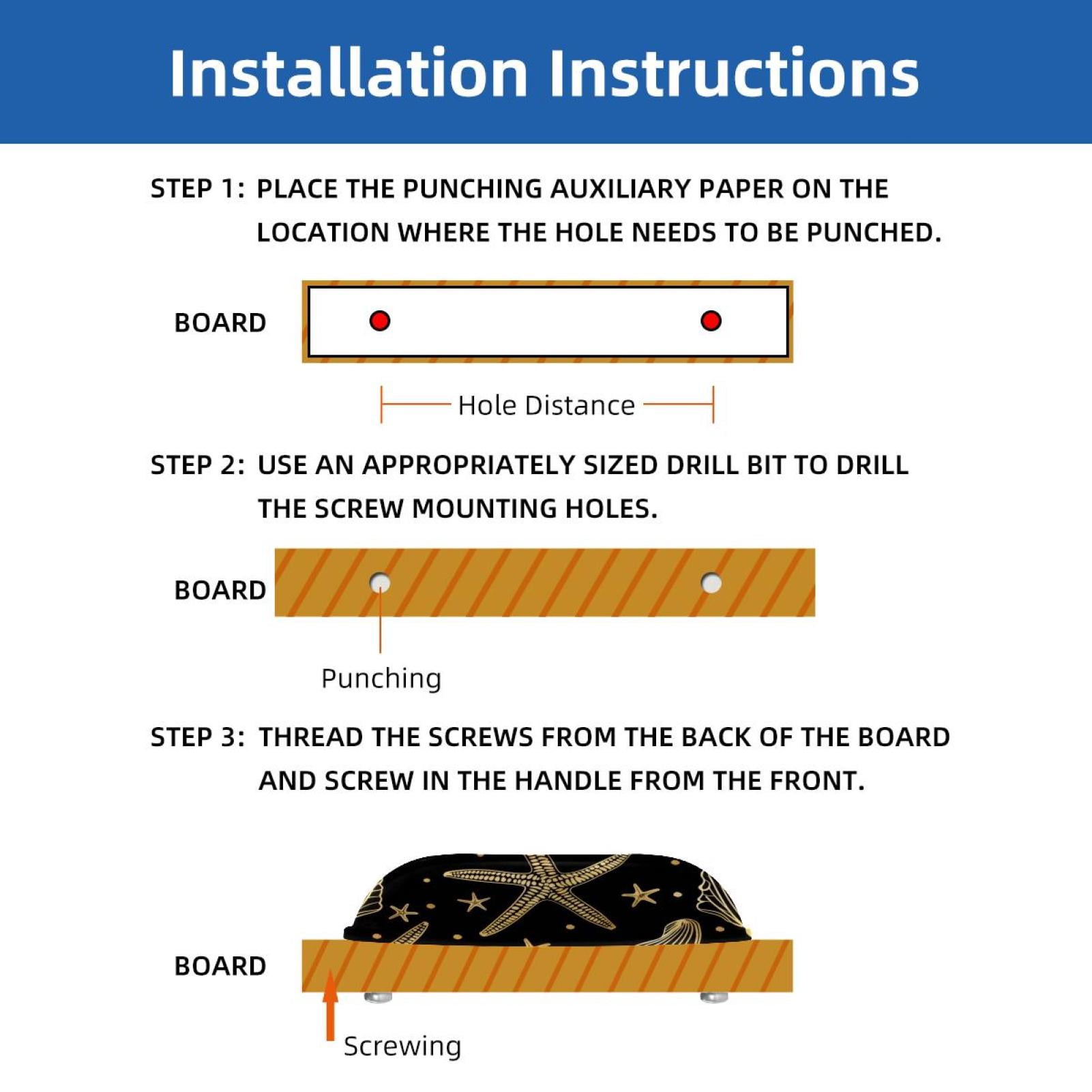 PhooArto 6 Pcs Cup Drawer Pulls, Starfish Shell Golden Silhouette Shell Shape Handles Cabinet Knobs for Dresser Cupboard Closet Wardrobe with Screws