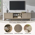 thumbnail image 5 of KeyWhat 70" TV Stand with 2 Soft Close Door, Modern Entertainment Center Console Table, Media Furniture for Living Room, Alder Grey, 5 of 7