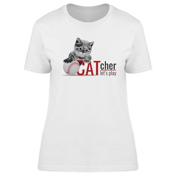 Cat Cher Funny Design T-Shirt Women -Image by Shutterstock, Female x-Large