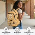 thumbnail image 5 of Jeiento Boys Girls Capybara Bee School Backpack Water-Resistant Polyester School Bag 17 Inch Large Multi-Pocket Capacity Daypack for Travel Hiking Back to School, 5 of 7
