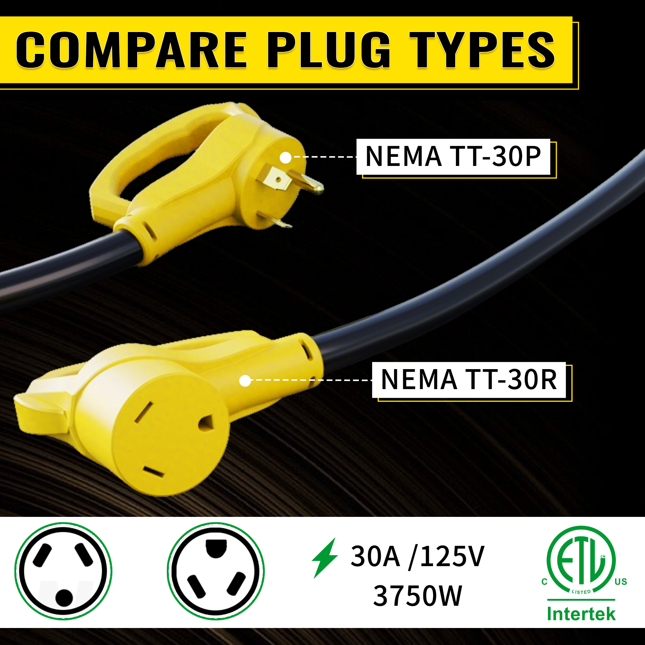 ZAZFO 50 Ft 30 Amp RV Extension Cord with Waterproof Design photo 3