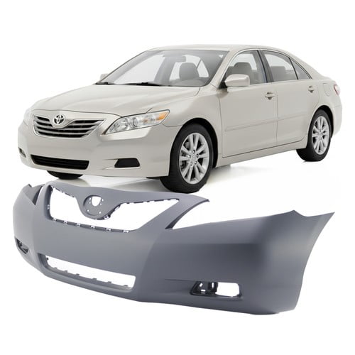 Primed Front Bumper Cover For 2007-2009 Toyota Camry Sedan Base LE XLE CE Hybrid