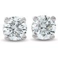 thumbnail image 1 of Boucles d'Oreilles Clous en Or Blanc 14 K avec Diamants Ronds Taille 1/3 ctw, 1 of 4