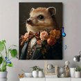 thumbnail image 4 of Qisvanset 12x16 Inch 2D Flat Framed Canvas Art, Regal Hedgehog Floral Suit Bowtie Cottagecore Whimsical Wall Art, 4 of 5