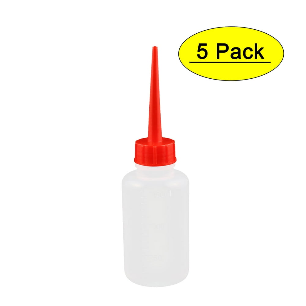 5pcs 150ml Transparent Beak Squeeze Oil Bottle Industrial Dispensing