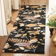 thumbnail image 4 of SAFAVIEH Blossom Evelyn Floral Flowers Wool Area Rug, Black/Multi, 2'6" x 4', 4 of 11