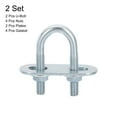 thumbnail image 3 of Round U-Bolts 2 Set 16mm Inner Width 46mm Length M6 with Nuts and Plates, 3 of 5