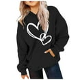 thumbnail image 2 of FAOWME Sweatshirt With Hood Girls Hoodie Pullover Casual Hoodie Vintage Tops Unisex Hoodie Cute Cartoon Sweater For Child Teenagers Girls Black 8-10 Years, 2 of 3