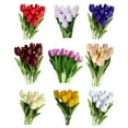 thumbnail image 2 of Leadrop 10Pcs/Set Artificial Tulip Flowers Home Wedding Party Decor Gift Photograph Prop, 2 of 11