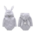 thumbnail image 5 of Infant Toddler Baby Girl Boy Easter Outfits Cartoon Bunny One Piece Romper Jumpsuit Bodysuit Hooded Pajama Clothes Set, 5 of 10