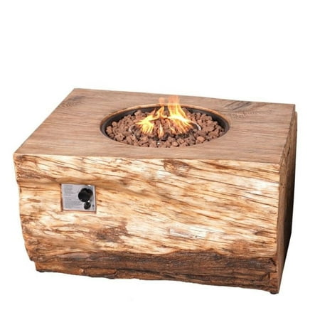Abrihome Patio Light Gray Stainless Steel Fire Pit Table with Rain Cover
