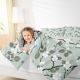 thumbnail image 3 of Erosebridal Flower Floral Queen Comforter Set for Girls, Green Bedding Comforter Set, Gray Reversible, 3pcs, 3 of 6