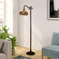 thumbnail image 4 of CHLOE Lighting SERENITY Victorian Tiffany-style Dark Bronze 1 Light Reading Floor Lamp 11" Wide, 4 of 5