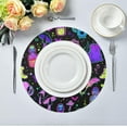 thumbnail image 5 of Halloween Magic Print Round Placemats Washable Placemats Non-Slip Heat-Resistant Table Place Mats for Dining Kitchen Holiday Party Table Decoration 15.4"-1PCS Table Mat, 5 of 7