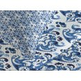 thumbnail image 4 of Ambesonne Blue Quilted Bedspread Set 3 Pcs, Indigo Victorian Design, Queen Size, Petrol Blue Turquoise, 4 of 5