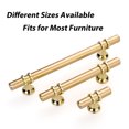 thumbnail image 6 of Goldenwarm 10Pack Brushed Brass Cabinet Pulls Golden Drawer Pulls Kitchen Cabinet Hardware 3inch Hole Center, 6 of 6
