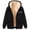 Black, variant on Bovemsi Sweatshirt for Women Fashionable And Casual Fleece Lined Thickened Warm Hooded Zip Up Hoodie