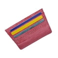 thumbnail image 6 of Waterproof Genuine Eel Skin Soft Leather Slim Thin Credit Card Holder Wallet (Cherry), 6 of 6