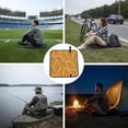 thumbnail image 6 of Orange Geometric Atomic Modern Midcentury Foldable Seat Cushion for Bleachers, Stadium Seats, Camping & Outdoor Events, Portable Lightweight Pad with Carabiner, 6 of 6