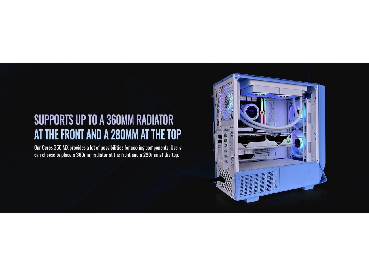 Thermaltake Ceres 350 MX Hydrangea Blue Mid Tower Chassis CA-1Z3-00MFWN-00