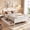 White, variant on Costway Twin Size Bed Frame with 2 Storage Drawers Wood Platform Bed with Headboard White