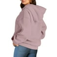 thumbnail image 4 of Shine Up Hoodies for Women Fleece Hooded Sweatshirts Oversized Pullover Long Sleeve Ladies Tops with Pocket, 4 of 6