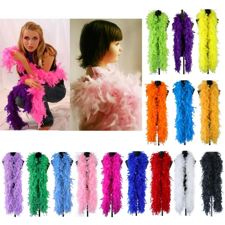 Shein 1pc Fluffy Turkey Feathers Boa,Christmas Costume Decorations, Feather Scarf Feather Cape for Birthday Party, DIY Craft Home Dance Turkey Feather Scarf