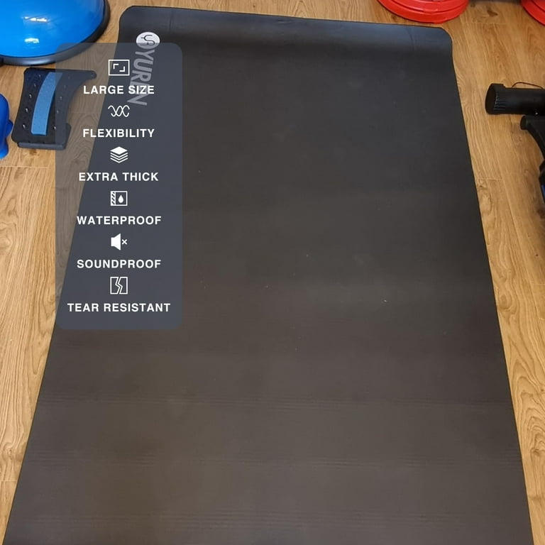 RYTMAT Extra Large Yoga Mat 78x51 10mm Thick Foam Exercise Mats Floor  Pilates Workout Matt Black