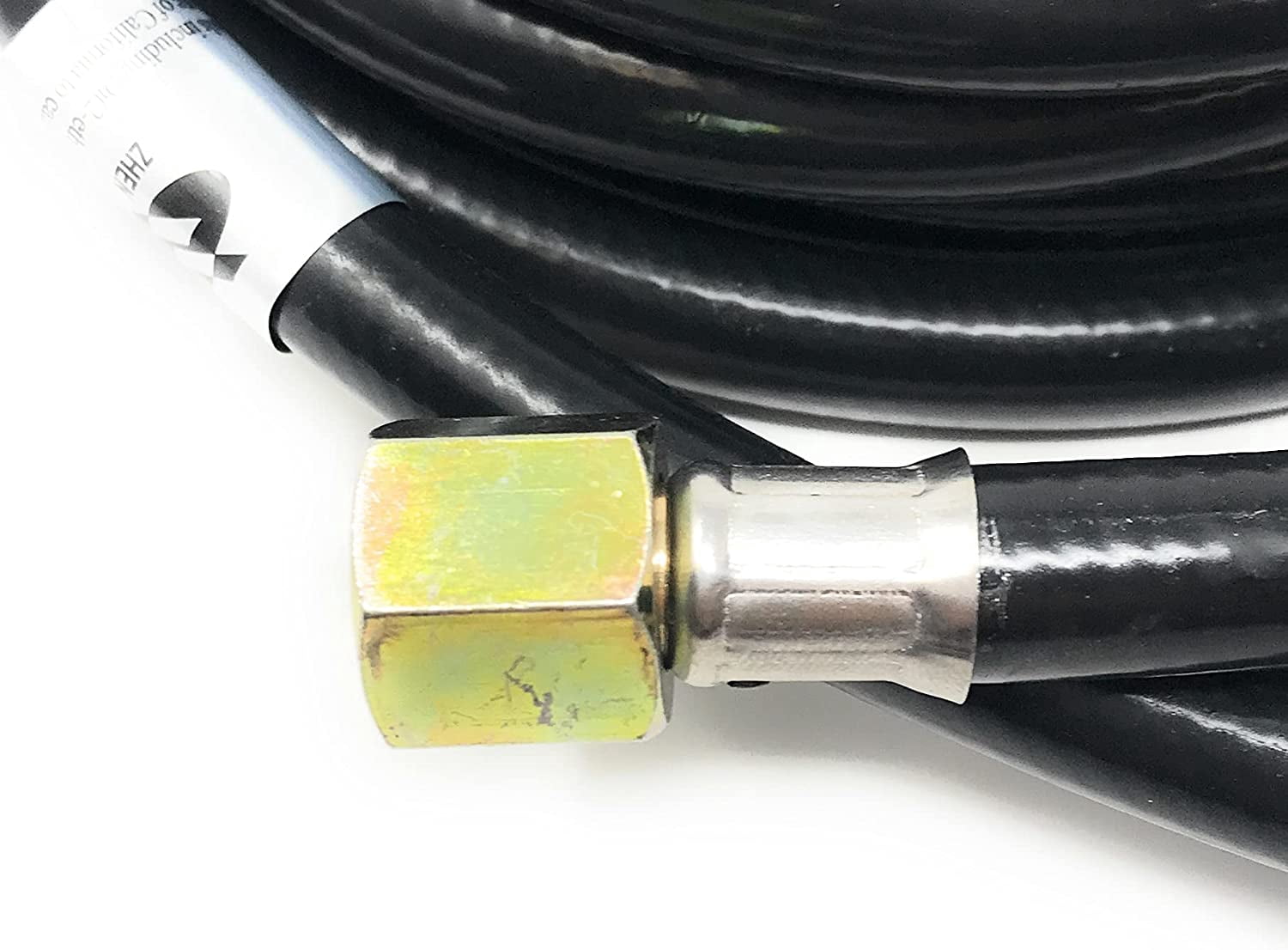 Madol 12 Feet Hose Assembly For Propane Tank Adapter QCC1 Acme x 3/8 Female Flare, Max 80,000 BTU's EVEN Controlled FLO Tanks RV BBQ Gas Grills Fire Pit Table Heaters