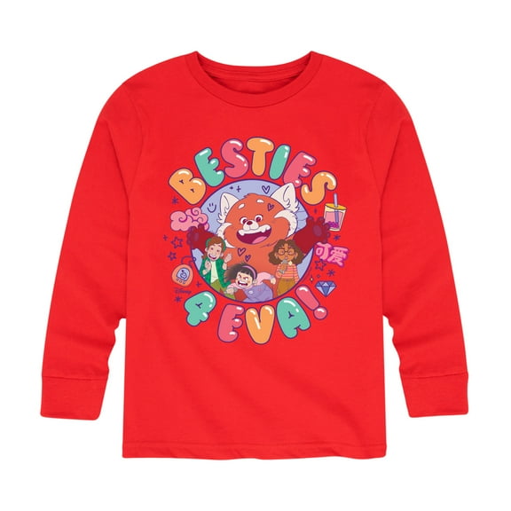 Turning Red - Besties 4 Eva - Youth Long Sleeve Graphic T-Shirt