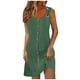 thumbnail image 1 of Camisón de poliéster para mujer, vestido de tirantes con cuello en V y botones para vacaciones de primavera y verano., 1 of 7