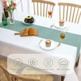 thumbnail image 4 of ICEANT 52×70 inch Textured Linen Tablecloth, Rectangle Waterproof Spill-Proof Linen Woven Table Cover, Wrinkle Free Solid Soft Dining Tablecloths For Home and Party, Green, 4 of 7