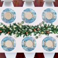 thumbnail image 7 of Ryvnso Snowflakes Christmas Round Plate Mats Dining Table Placemat Set of 4 for Holiday Decoration, 7 of 7